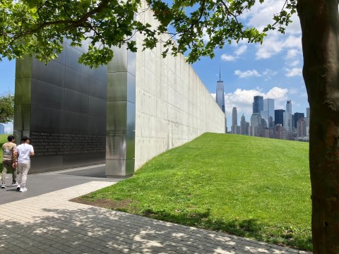 Person, Grass, Landmark.