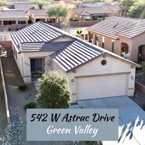 Housing, House, Roof. Text: 542 W Astruc Drive Green Valley AZ