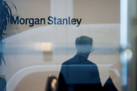 Adult, Man, Person. Text: Morgan Stanley