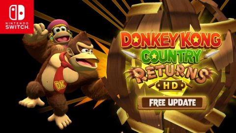 Baby, Person, Game. Text: NINTENDO COUNTRY RETURNS HD DK FREE UPDATE