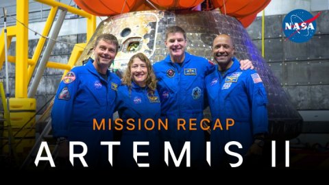People, Person, Man. Text: NASA MISSION RECAP ARTEMIS II