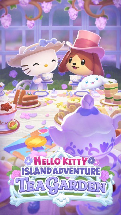 People, Advertisement, Birthday Cake. Text: HELLO KITTY ISLANDADVENTURE
