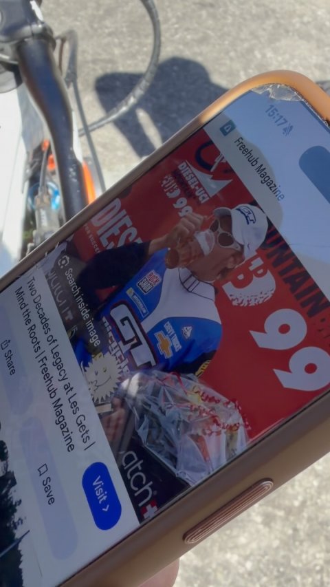 Electronics, Mobile Phone, Phone. Text: 15:17 Freehub Magazine 66 DIESEL-UCI DIES Search inside image atch+ Two Decades of Legacy at Les Gets Visit > Mind the Roots I Freehub Magazine Share Save