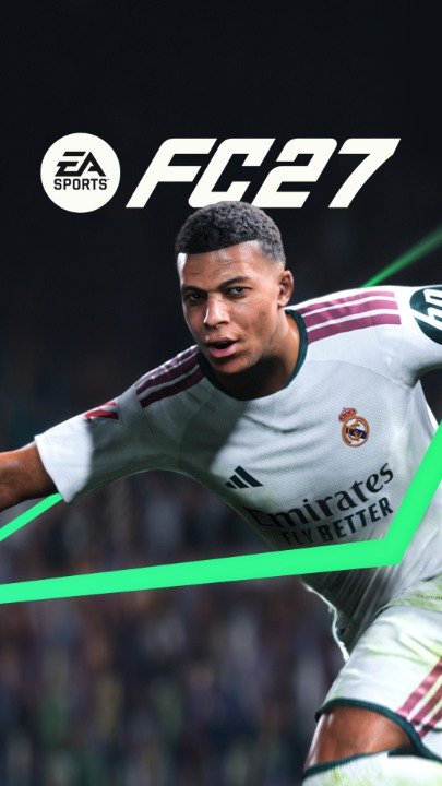 Head, Face, Shirt. Text: EA SPORTS FC27 Emirates FLY BETTER
