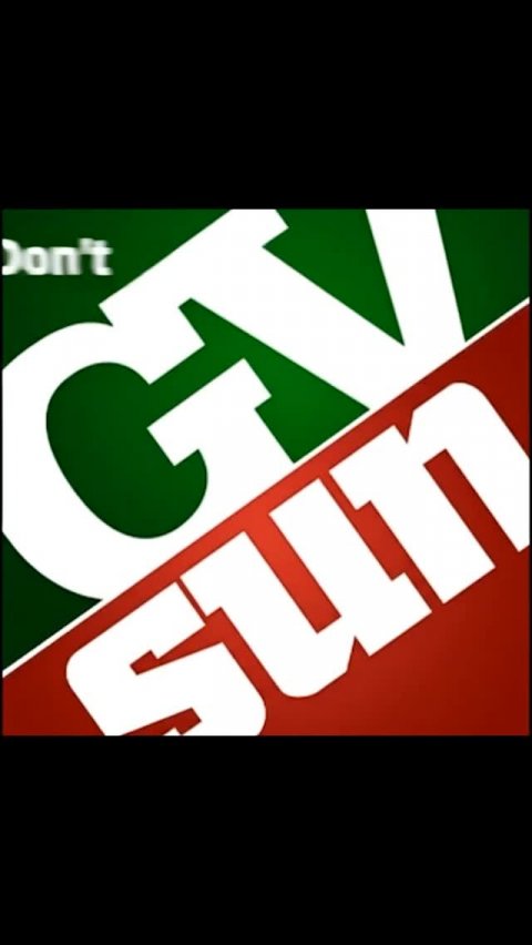 Logo, Road Sign, Symbol. Text: Don't