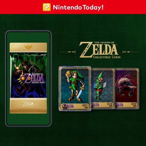 Book, Baby, Person. Text: Nintendo Today! ZELDA THE LEGEND OF COLLECTIBLE CARDS ZELDA ZELDA 014 020 001