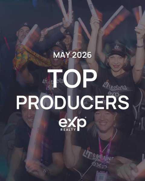 Club, People, T-Shirt. Text: MAY 2026 PRODUCERS exp REALTY NA exp