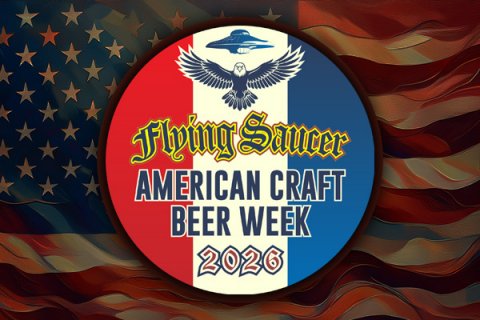 Emblem, Symbol, Logo. Text: AMERICAN CRAFT BEER WEEK 2026
