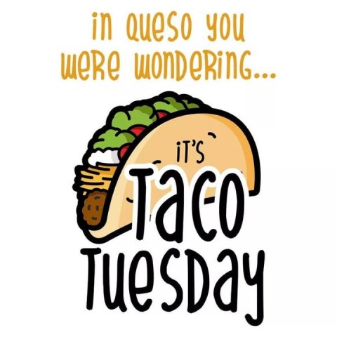 Lunch, Dynamite, Taco. Text: in Queso you iT'S