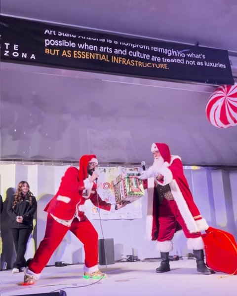 Festival, Christmas, Person. Text: possible when arts and culture are treated not as luxuries BUT AS ESSENTIAL INFRASTRUCTURE. TE ZONA