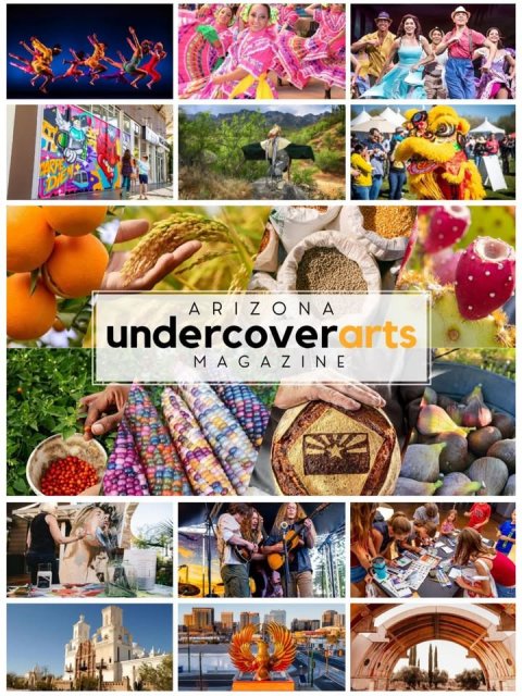 Collage, Person, Woman. Text: ARIZONA undercoverarts MAGAZINE