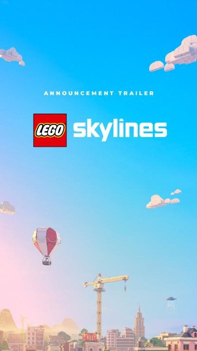 Construction Crane, Advertisement, City. Text: LEGO skylines