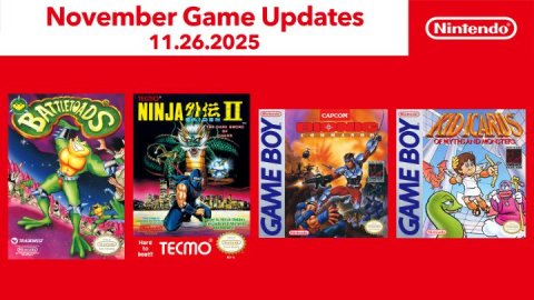 Book, Publication, Comics. Text: November Game Updates 11.26.2025 GAME BOY GAME BOY TECMO