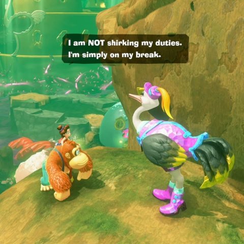 Toy, Shoe, Bird. Text: I am NOT shirking my duties. I'm simply on my break.