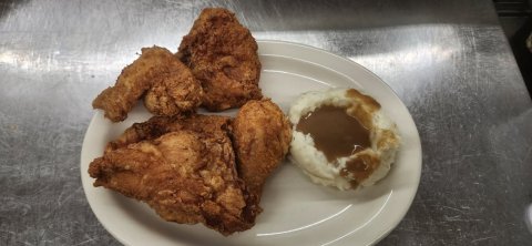 Food, Fried Chicken, Plate.