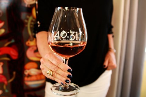 Glass, Red Wine, Wine Glass. Text: WINES