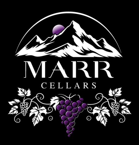 Fruit, Grapes, Purple. Text: MARR CELLARS