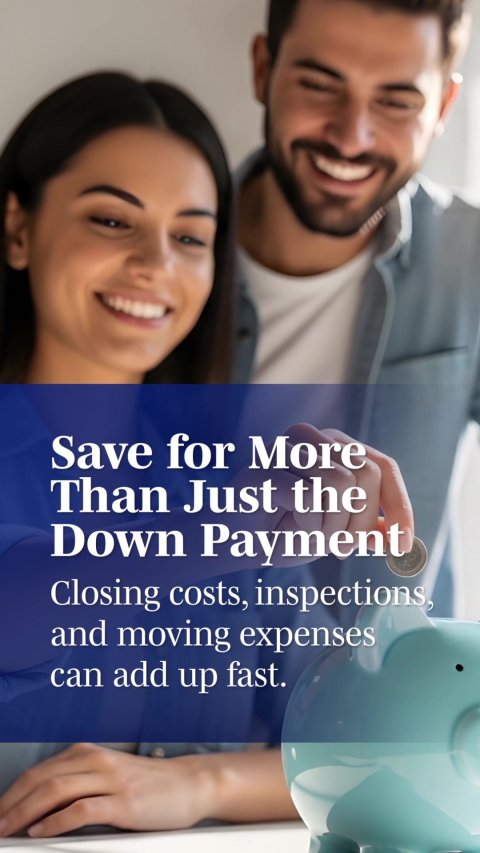 Head, Face, Advertisement. Text: Save for More Than Just the Down Payment Closing costs, inspections, and moving expenses can add up fast.