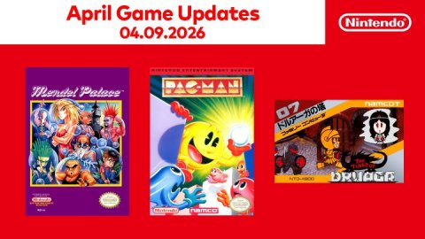 Person, Book, Comics. Text: April Game Updates 04.09.2026 07 namco