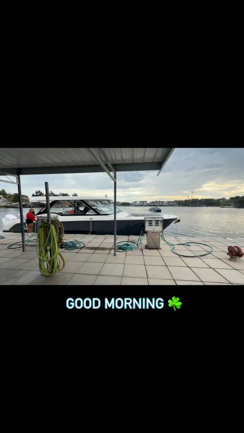 Interior Design, Yacht, Waterfront. Text: GOOD MORNING