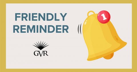 Bag, Hardhat, Text. Text: FRIENDLY 1 REMINDER GVR