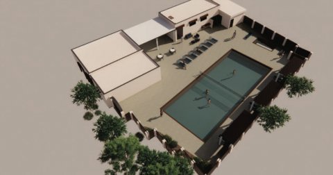 Villa, Water, Pool.