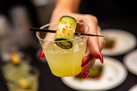 Food Presentation, Cocktail, Pear.