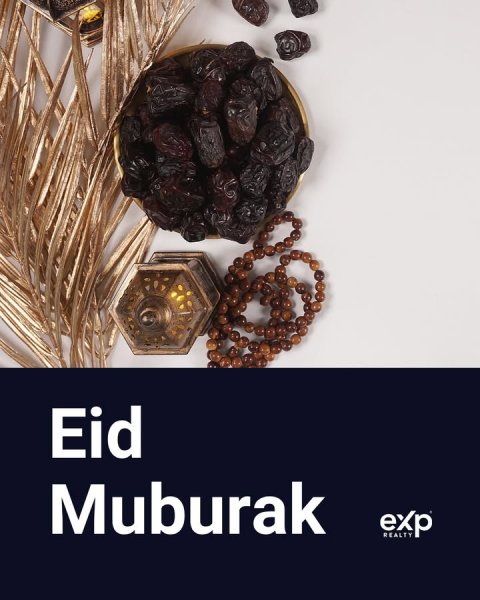 Accessories, Necklace, Raisins. Text: Eid Muburak exp REALTY