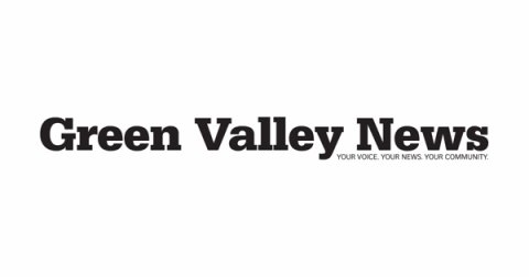 Logo, Text, Sticker. Text: Green Valley YOUR News NEWS COMMUNITY VOICE YOUR YOUR