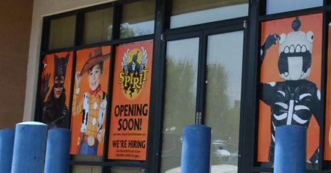 Book, Publication, Person. Text: SPIRIT OPENING SOON! WE'RE HIRING