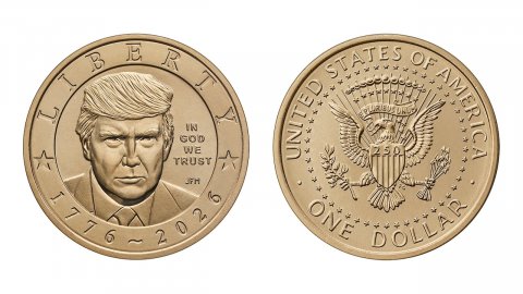 Coin, Money, Person. Text: E R B IN GOD WE TRUST UNITED ONE STATES DOLLAR 250 OF AMERICA