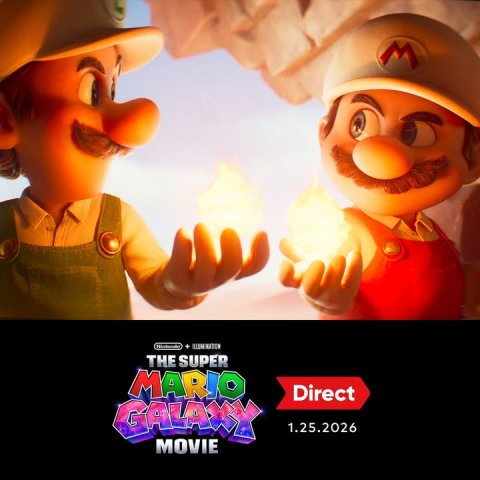 Baby, Person, Super Mario. Text: THE SUPER MARIO Direct 1.25.2026 MOVIE