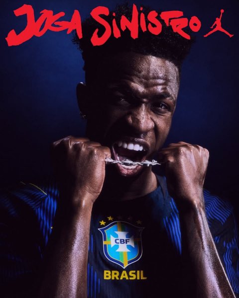 Advertisement, Head, Person. Text: CBF BRASIL