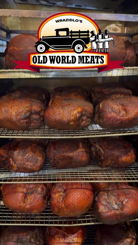 Bread, Cooking, Roasting. Text: WRAZIDLO'S OLD WORLD MEATS
