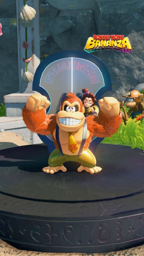 Adult, Person, Woman. Text: DONKEY KONG DK