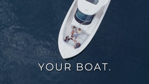 Vehicle, Yacht, Sailboat. Text: YOUR BOAT.