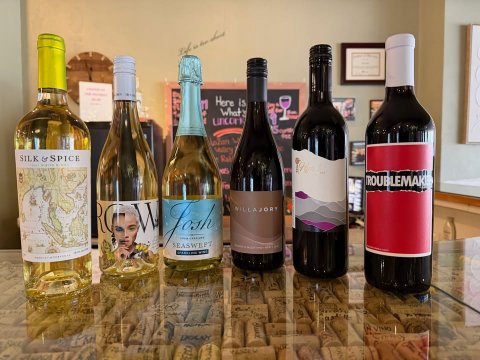 Beverage, Liquor, Wine Bottle. Text: Here is