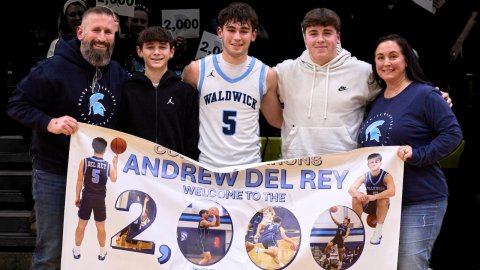 T-Shirt, People, Banner. Text: 2,000 2,0 WALDWICK 5 ANDREW DEL REY 5 WELCOME TO THE