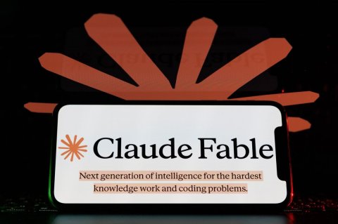 Paper, Text, Business Card. Text: Claude Fable Next generation of intelligence for the hardest knowledge work and coding problems.
