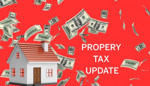 Person, Money, Dollar. Text: PROPERY TAX UPDATE