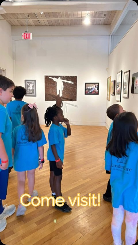 Art, Child, Person. Text: EXIT Come visit!