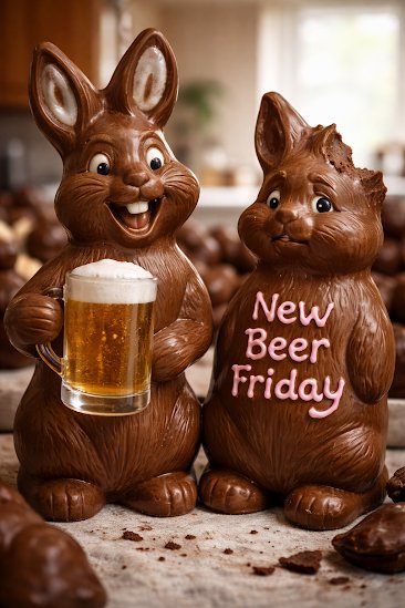 Beer, Cup, Glass. Text: New Beer Friday