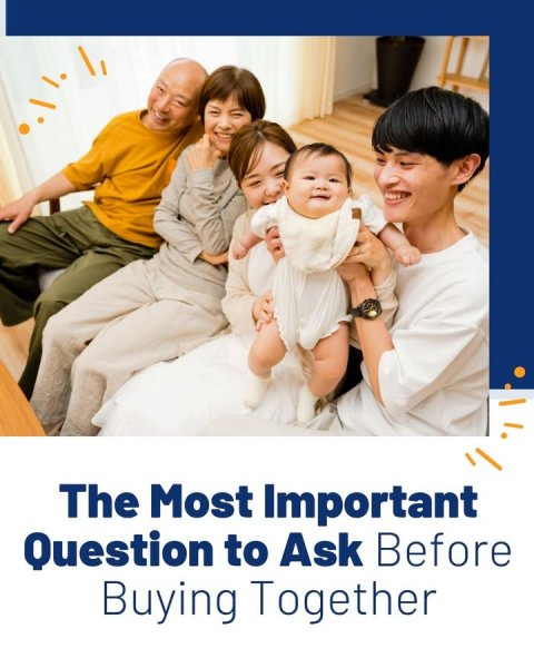 People, Photography, Portrait. Text: The Most Important Question to Ask Before Buying Together
