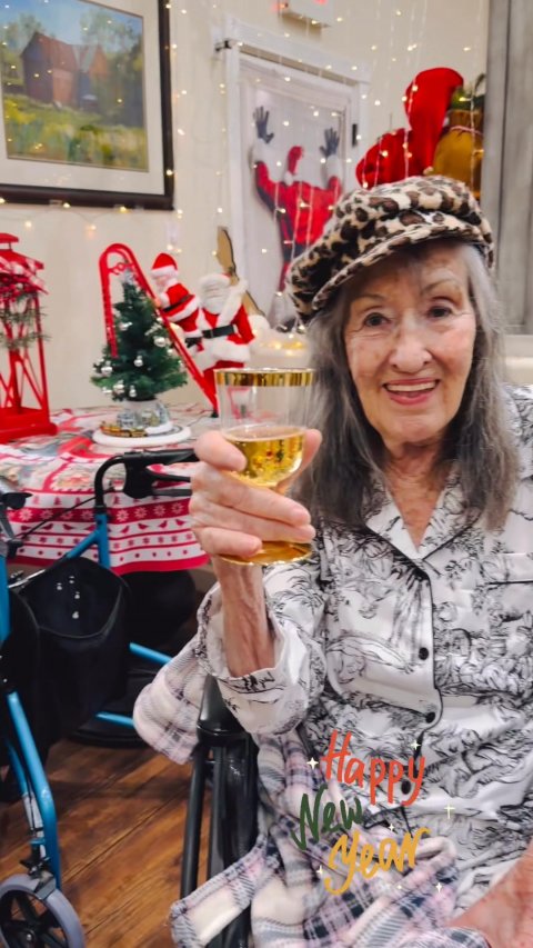 Photography, Portrait, Glass. Text: Happy New