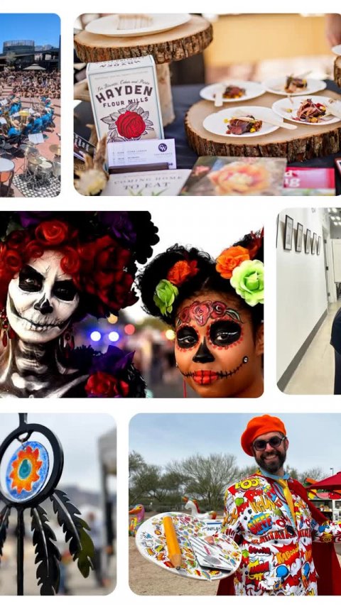 Costume, Portrait, Collage. Text: HAYDEN FLOUR MILLS TO EAT d g