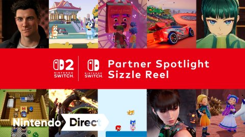 Adult, Person, Woman. Text: Partner Spotlight NINTENDO SWITCH SWITCH Sizzle Reel Nintendo Direc