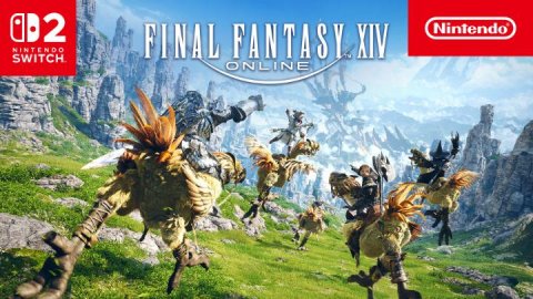 Nature, Scenery, Person. Text: NINTENDO FINAL FANTASY. XIV SWITCH ONLINE