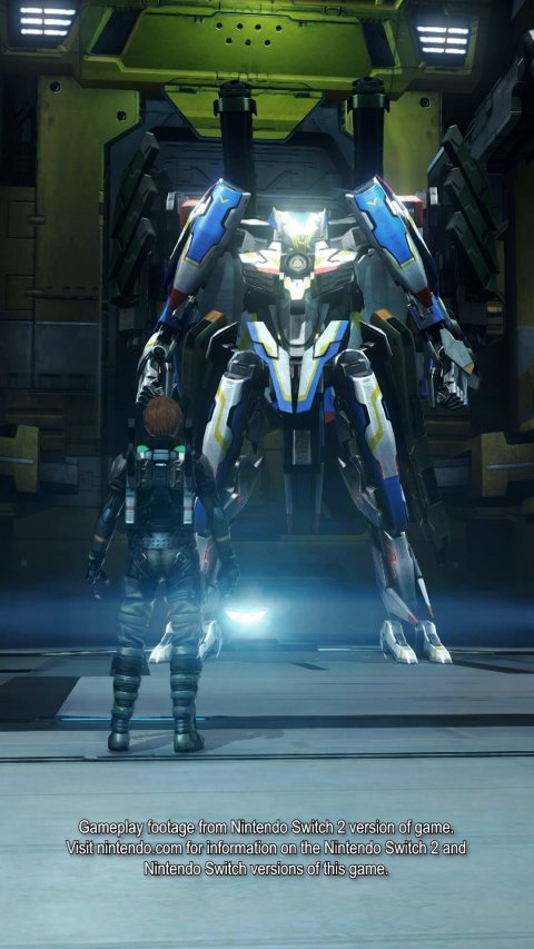 Robot, Man, Person. Text: Gameplay footage from Nintendo Switch 2 version of game. Visit nintendo.com for information on the Nintendo Switch 2 and Nintendo Switch versions of this game.