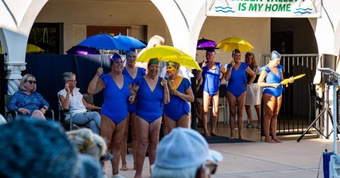 People, Swimwear, Shorts. Text: IS MY HOME