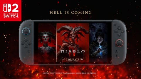Electronics, Mobile Phone, Phone. Text: HELL IS COMING NINTENDO DIABLO AGE OF HATRED COLLECTION